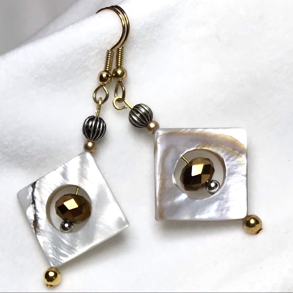 Handmade Earrings with Vintage and Modern Elements (E147-4H) New Without Tags